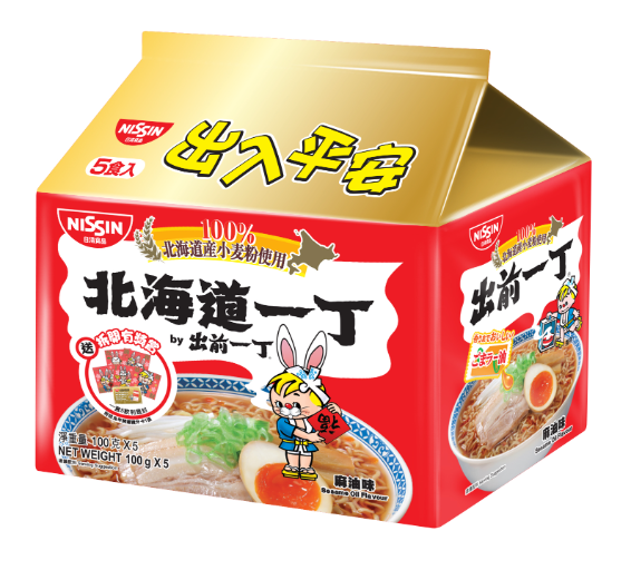 出前一丁5包裝新春版 (北海道小麥粉麻油味)