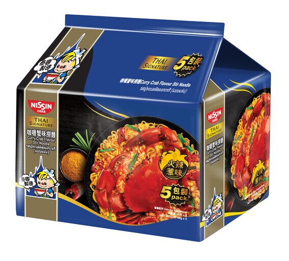日清泰式咖喱蟹味即食麵 (撈麵)-5包裝