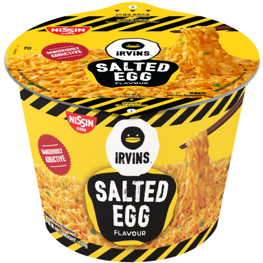 Nissin Irvins Salted Egg Flavour Stir Instant Noodle (Bowl Type)