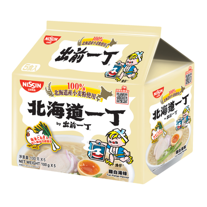 出前一丁 五包裝 北海道小麥粉雞白湯味