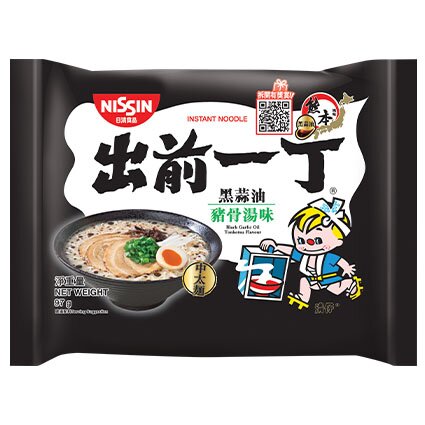 出前一丁 日本當地系列 黑蒜油豬骨湯味