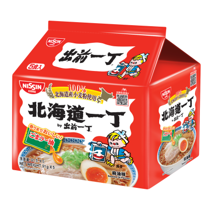 出前一丁 五包裝 北海道小麥粉麻油味